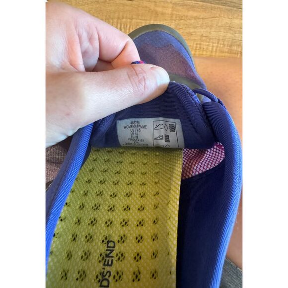 Women's Lands End Purple & Gray Bungee Lace Slip On Water Shoes Size 7.5 - Picture 6 of 7